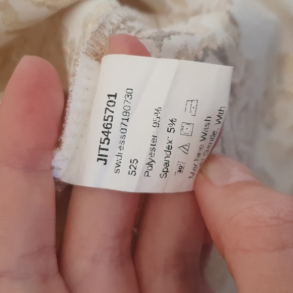 SHEIN Gorgeous Cream Puff Sleeve Flared Dress Size 10 - Picture 5 of 11